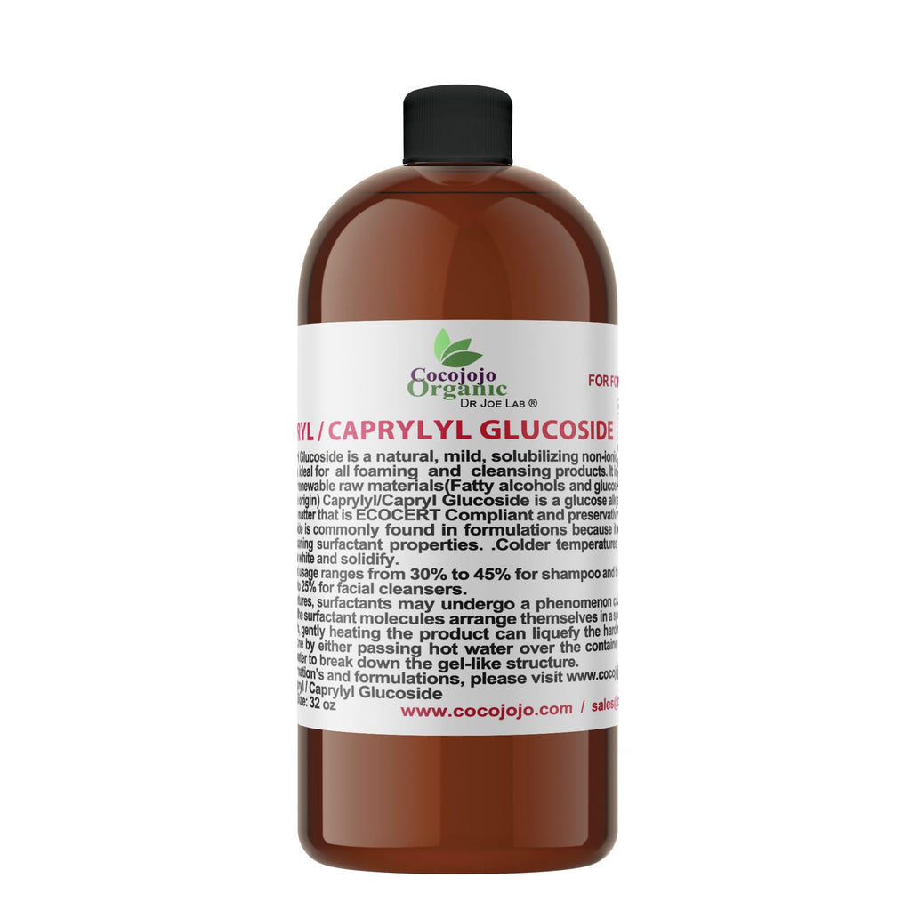 Dr Joe Lab Capryl Glucoside Liquid Surfactant – Plant-Derived Foaming Surfactant for DIY Skincare (32 oz) | COCOJOJO