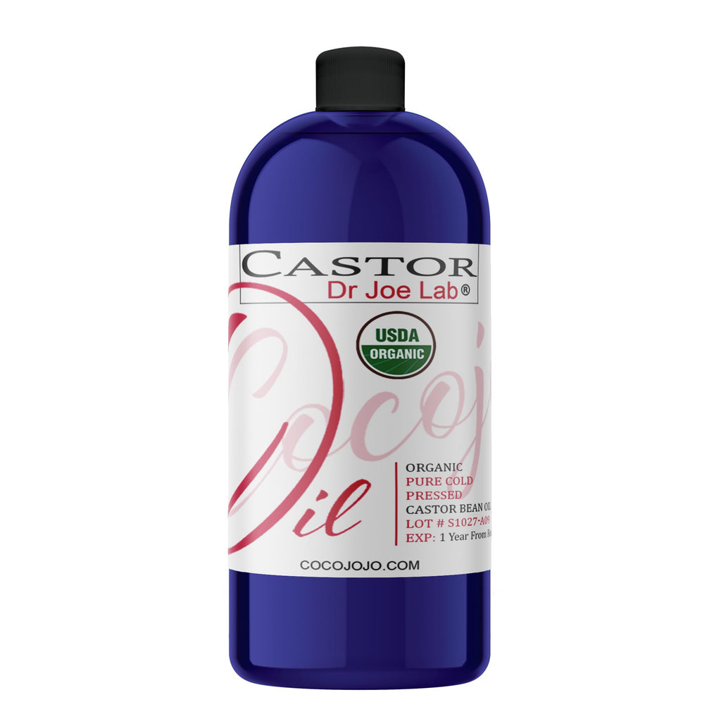 Dr Joe Lab Castor Oil Organic – Cold-Pressed, Hexane-Free, 32 oz
