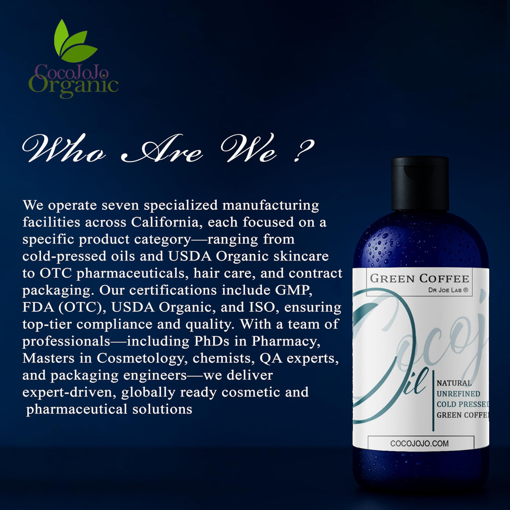 Dr Joe Lab Green Coffee Bean Oil – Pure, Cold-Pressed Carrier Oil for Skin, Hair & Nails