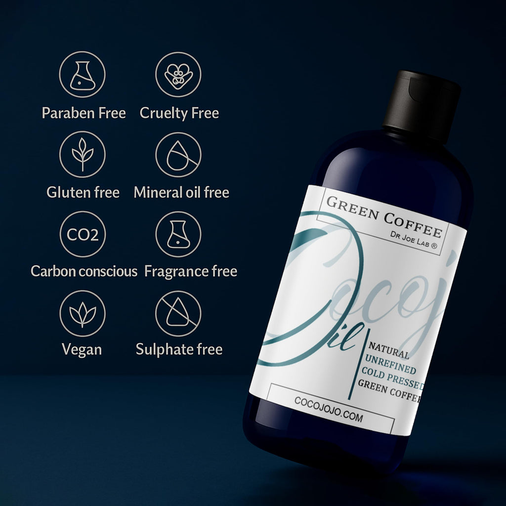 Dr Joe Lab Green Coffee Bean Oil – Pure, Cold-Pressed Carrier Oil for Skin, Hair & Nails