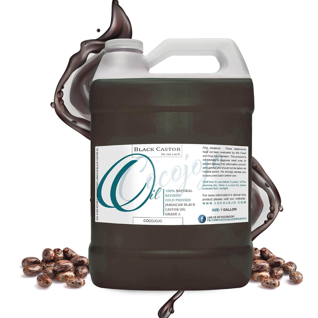 Dr Joe Lab Jamaican Black Castor Oil 128 oz – Pure Cold-Pressed JBCO for Hair, Skin & Brows
