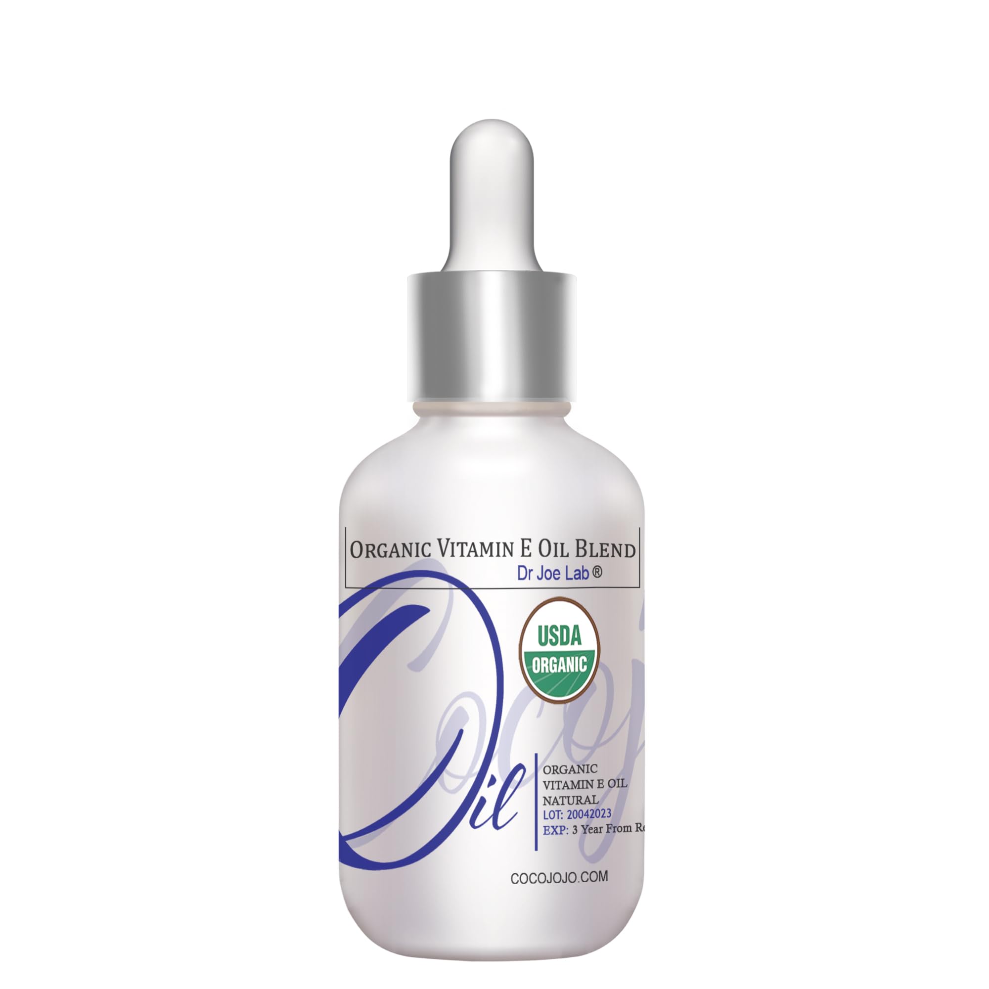 Dr Joe Lab Organic Vitamin E Oil – Pure Cold-Pressed Almond Oil for Skin, Hair & Body (1 Oz)