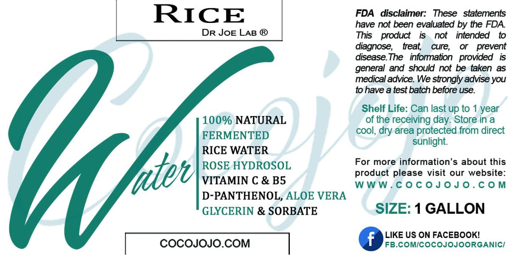 Dr Joe Lab Rice Water Growth Mix: Rose Hydrosol Toner, Aloe Vera & Pro Vitamin B5, Alcohol-Free Spray (128 oz)