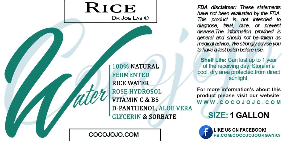 Dr Joe Lab Rice Water Growth Mix: Rose Hydrosol Toner, Aloe Vera & Pro Vitamin B5, Alcohol-Free Spray (128 oz)