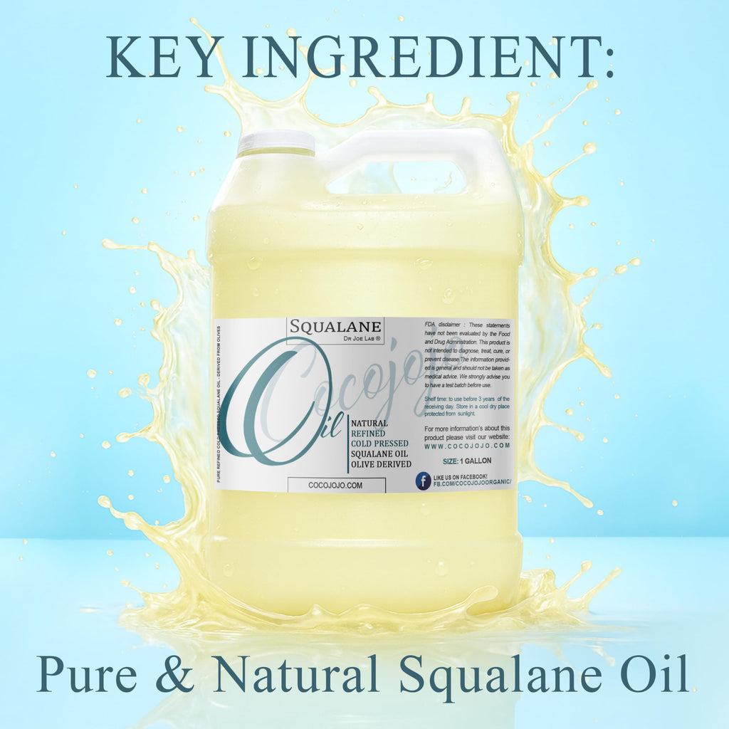 Dr Joe Lab Squalane Oil – Pure Olive-Derived Vegan Carrier Oil for Face, Skin, Hair & Body (1 Gal)