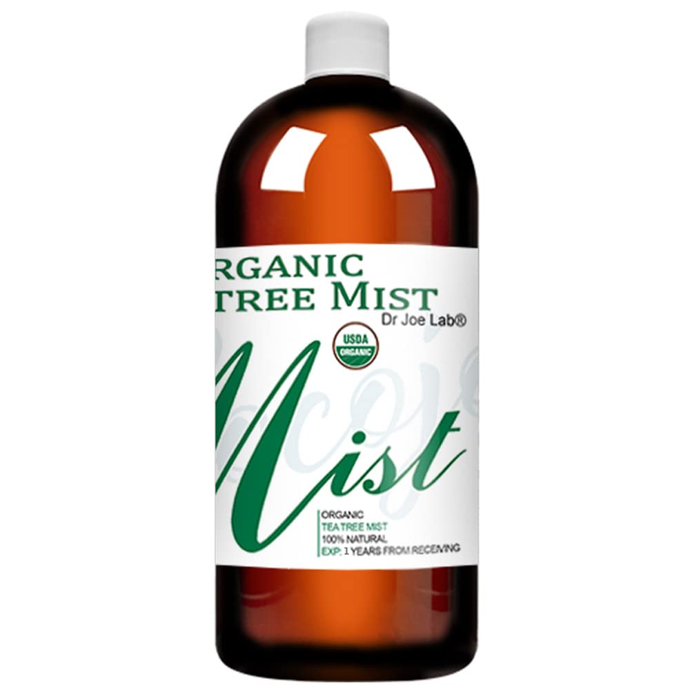 Dr Joe Lab Organic Tea Tree Mist for Skincare – USDA Certified, Face Spray for Sensitive & Dry Skin (32 oz)