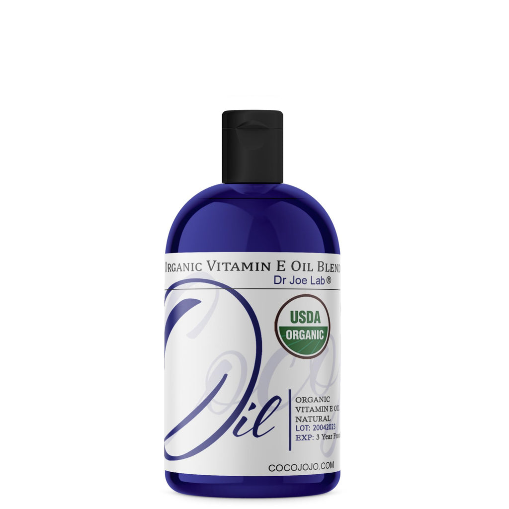 Dr Joe Lab Vitamin E Oil Organic – 100% Pure Moisturizer for Skin, Hair & Body (8 oz)