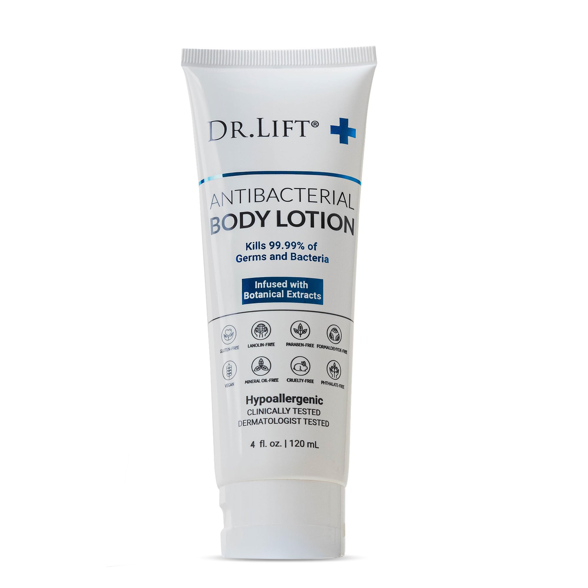 DR. LIFT Antibacterial Body Lotion – Hypoallergenic, Vitamin C & E, Calendula & Chamomile, 4 oz