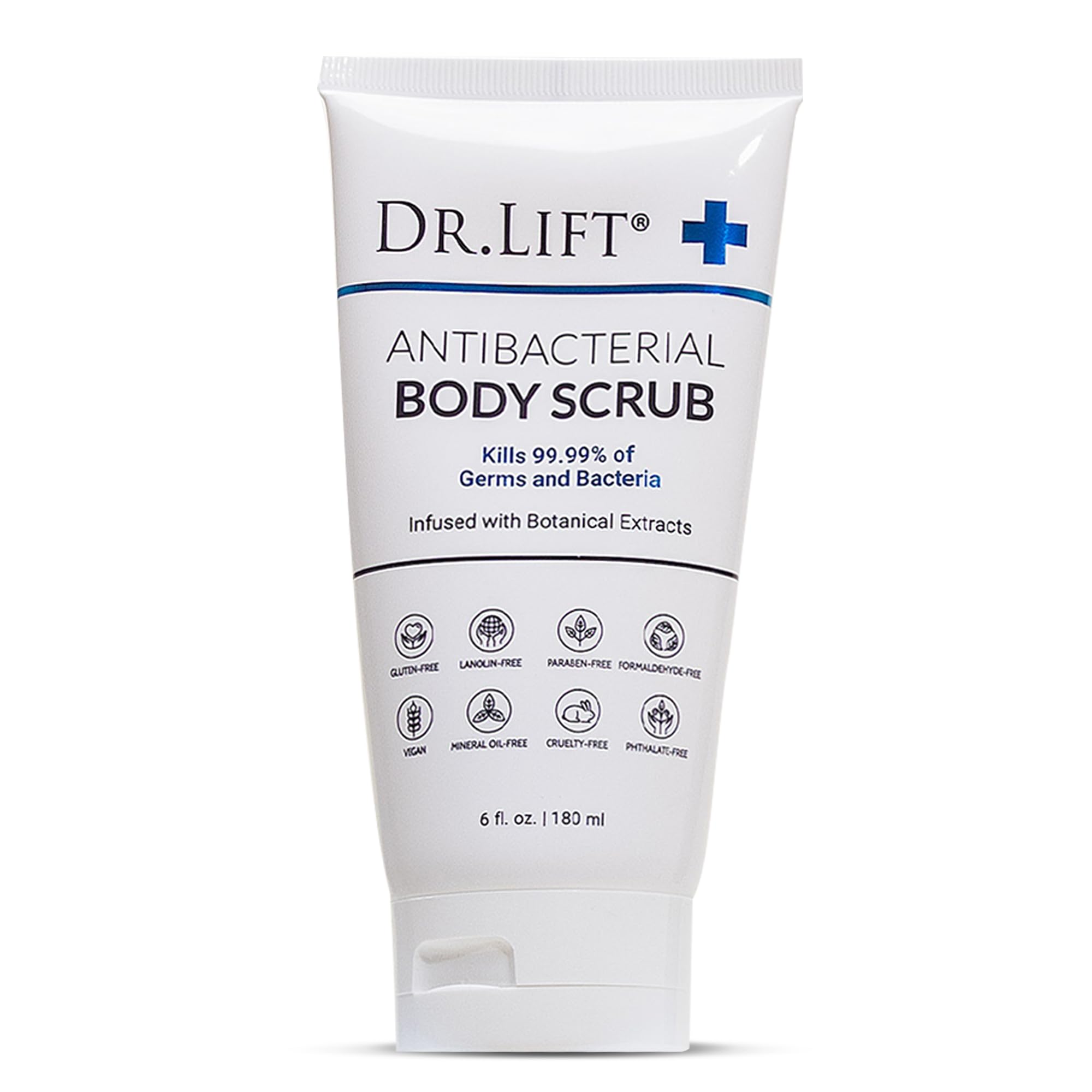 DR. LIFT Antibacterial Body Scrub | Botanical Exfoliating Formula with Lavender & Vitamin E (6 oz)