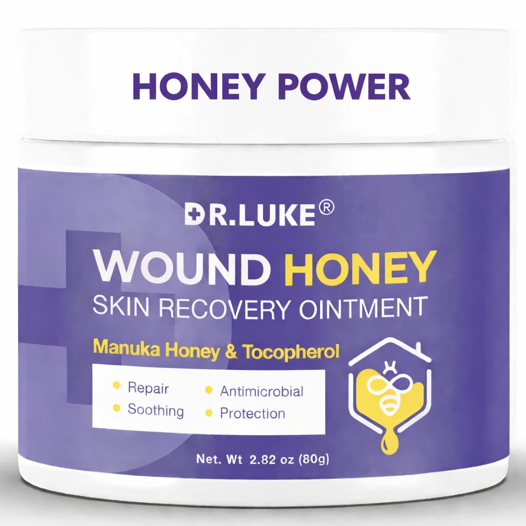Dr. Luke Manuka Honey Wound Gel – Medihoney Wound Care for Minor Wounds, Allantoin 0.5% & Vitamin E, 2.82 oz