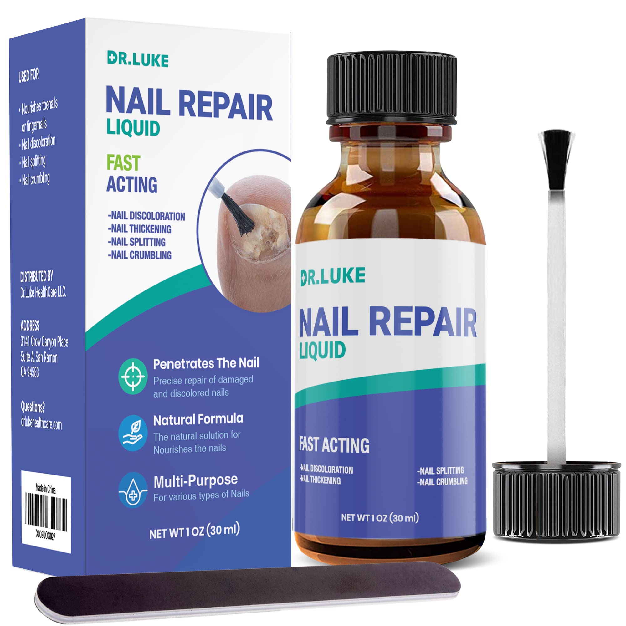 Dr. Luke Nail Repair Liquid – Restorative Nail & Cuticle Care (1 oz, Packaging May Vary)