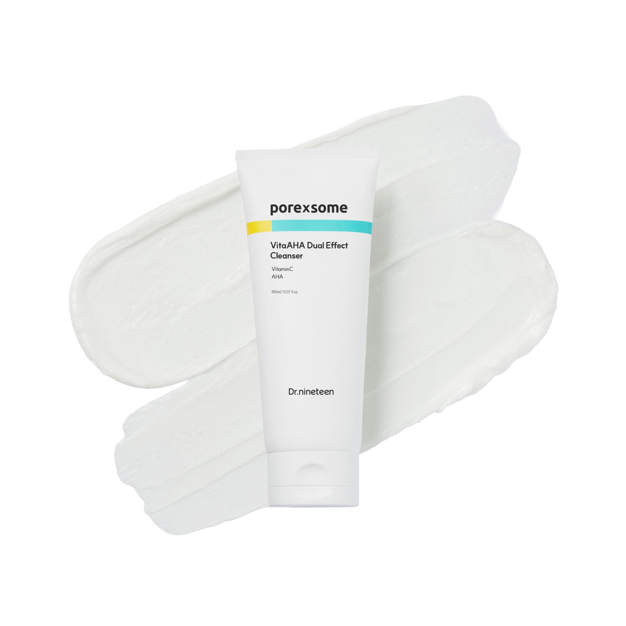 Dr.nineteen Porexsome VitaAHA Dual Effect Cleanser | AHA + Vitamin C + Oxygen | Pore Tightening (5.07 Fl.oz.)