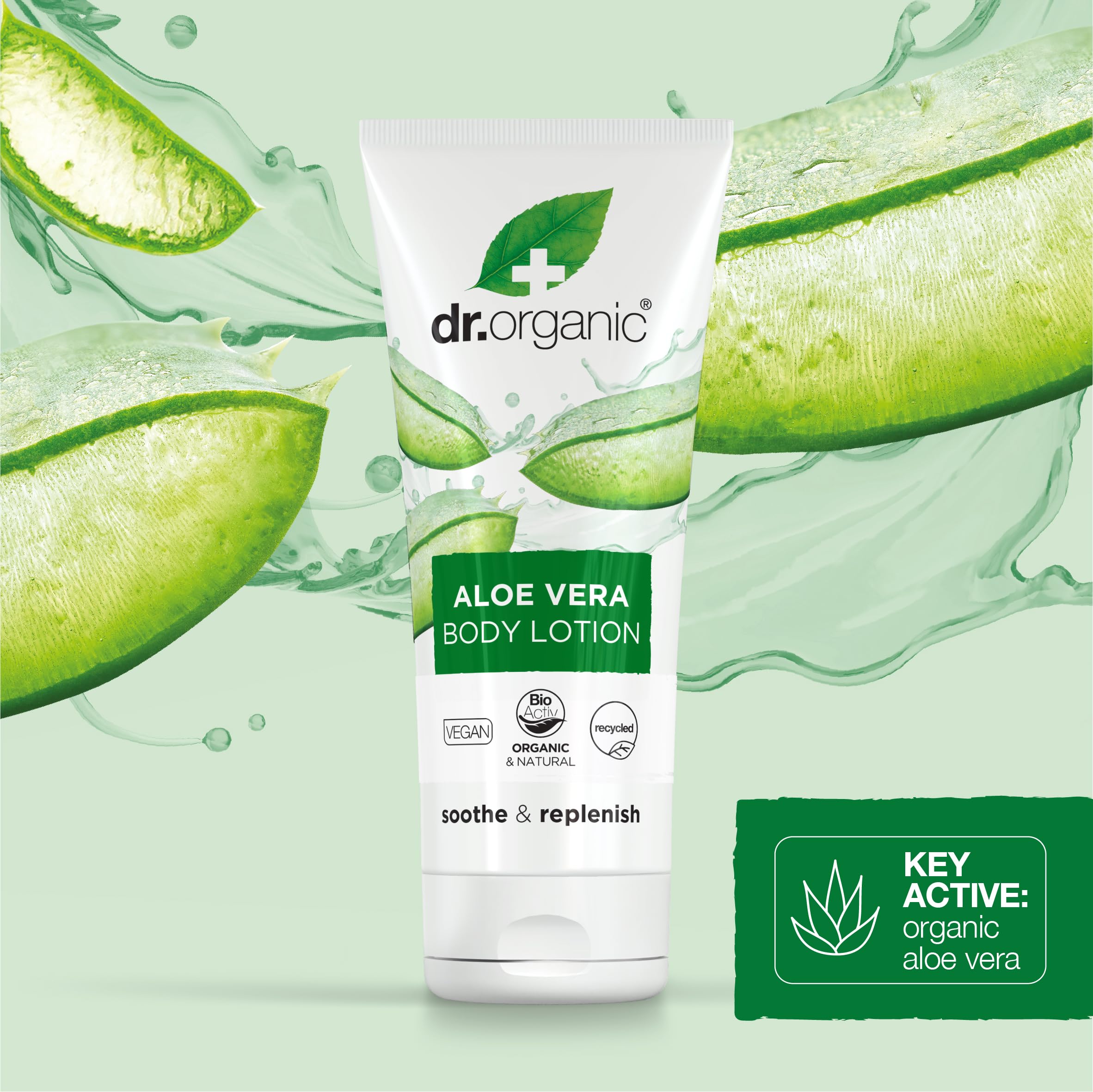 Dr. Organic Aloe Vera Skin Lotion – Bioactive Aloe, Cocoa & Shea Butter, 6.8 fl oz