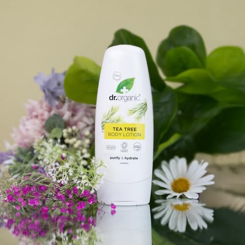 Dr. Organic Tea Tree Skin Lotion – Lightweight, Non-Greasy Moisturizer (6.8 fl oz)