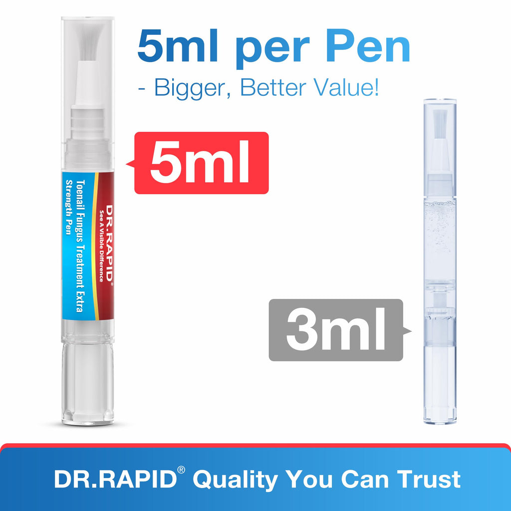 DR.RAPID Toenail Fungus Treatment Pen Extra Strength – 25% Undecylenic Acid & Terbinafine (5ml, 3 Pcs)