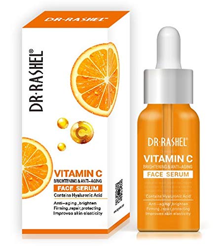 Dr Rashel Vitamin C Face Serum Pack of 2 | Hyaluronic Acid, Firming & Anti-Aging + Collagen Crystal Eye Mask
