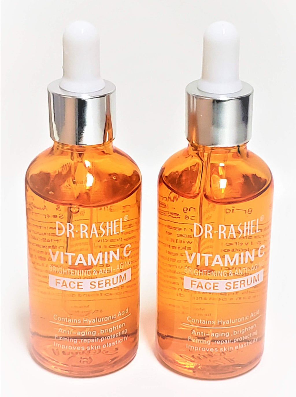 Dr Rashel Vitamin C Face Serum Pack of 2 | Hyaluronic Acid, Firming & Anti-Aging + Collagen Crystal Eye Mask