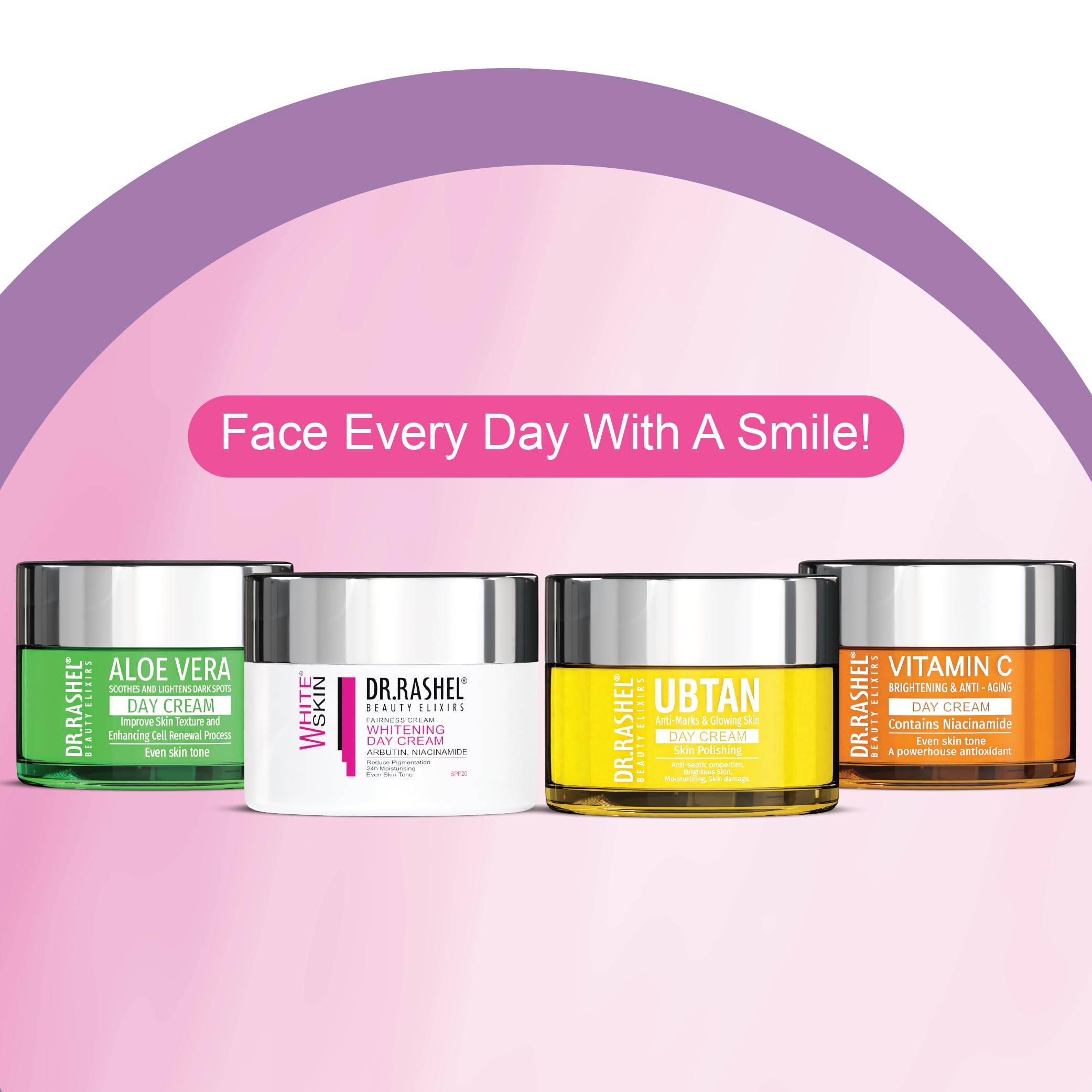 DR.RASHEL White Skin Day Cream – Vegan, Paraben-Free Brightening & Sun Protection for All Skin Types