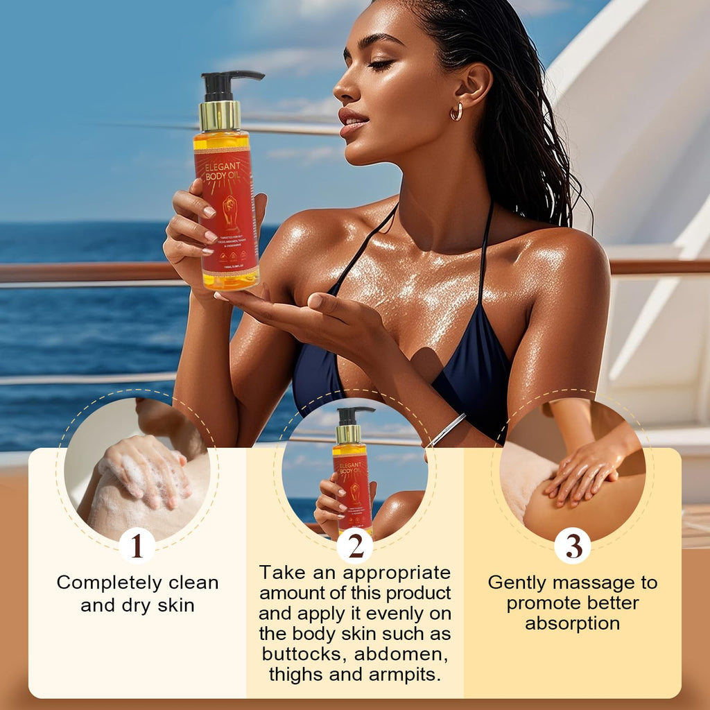 Dr.RZdfa Body Firming Oil – Hydrate & Nourish Dry Skin, Lightweight Non-Greasy 3.4 oz After Shower