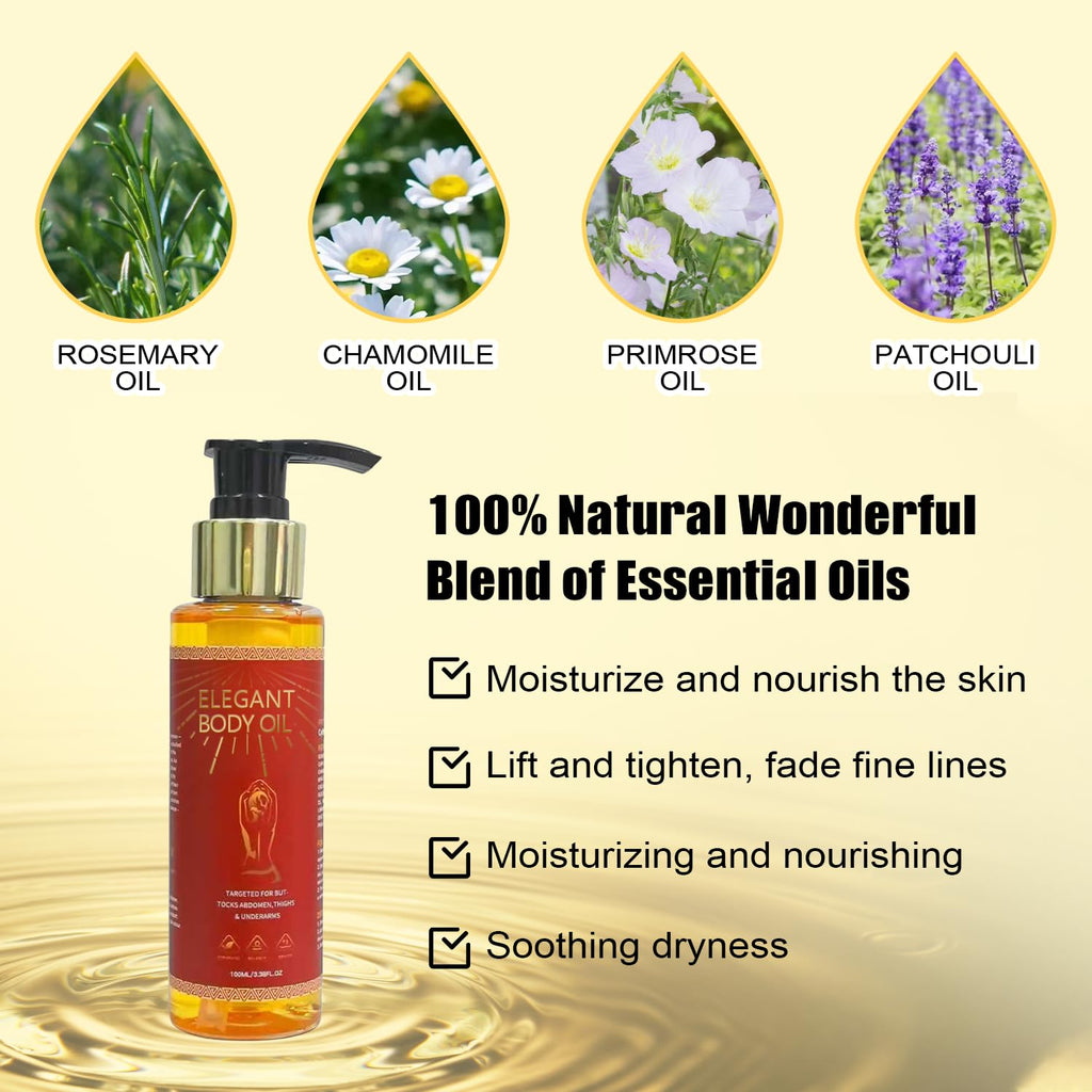 Dr.RZdfa Body Firming Oil – Hydrate & Nourish Dry Skin, Lightweight Non-Greasy 3.4 oz After Shower