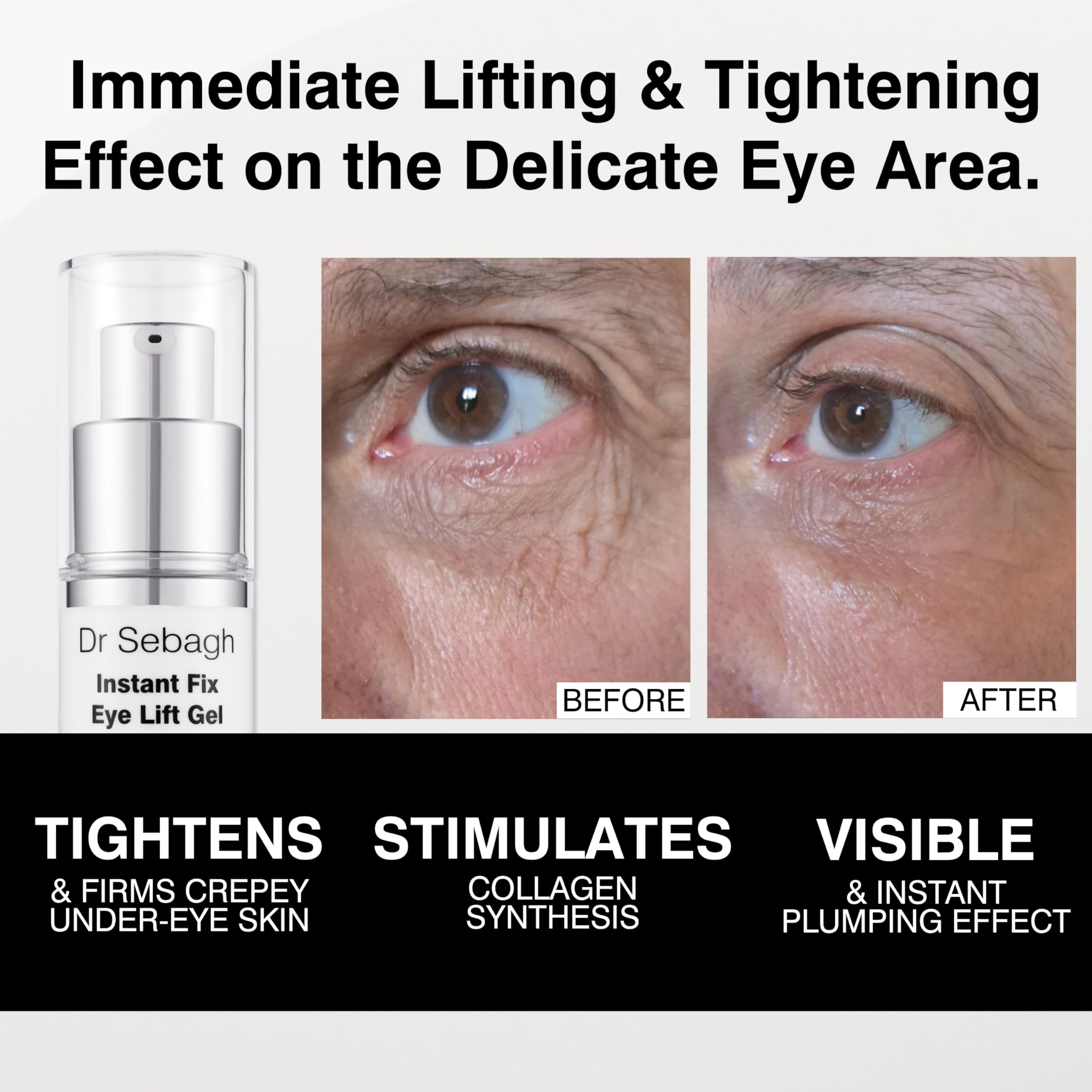 Dr Sebagh Instant Fix Eye Lift Gel – Fast-Absorbing Under-Eye Moisturizer for Dark Circles