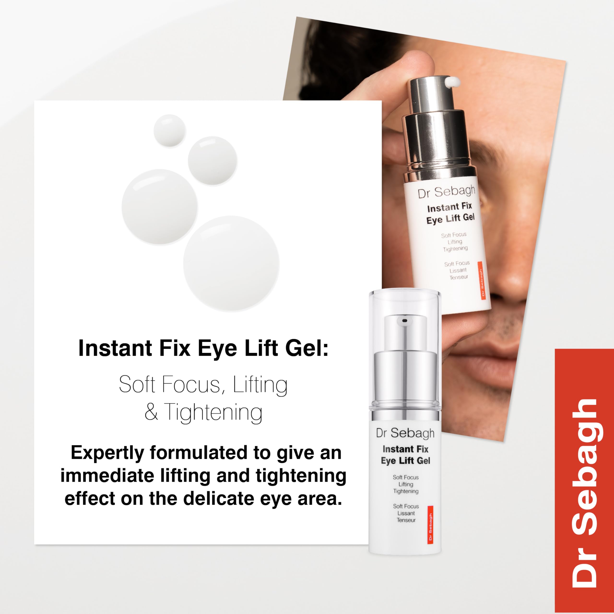 Dr Sebagh Instant Fix Eye Lift Gel – Fast-Absorbing Under-Eye Moisturizer for Dark Circles