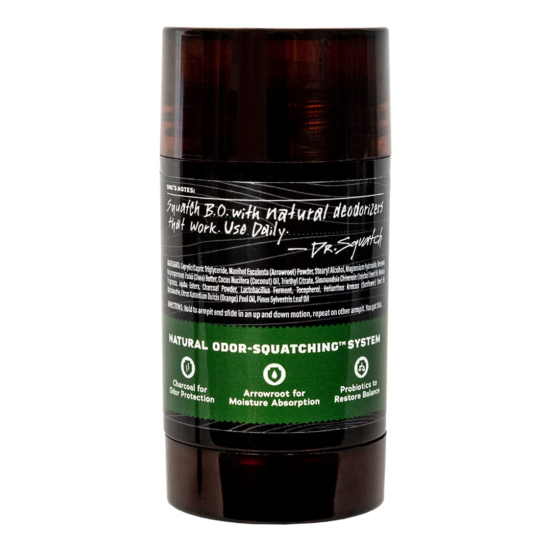 Dr. Squatch Natural Deodorant for Men - Aluminum-Free Pine Tar 2.65 oz