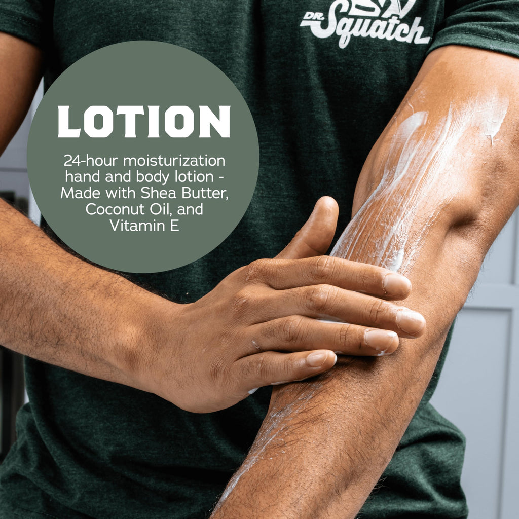 Dr. Squatch Pine Tar Hand & Body Lotion for Men – 24-Hour Moisturization (2-Pack)