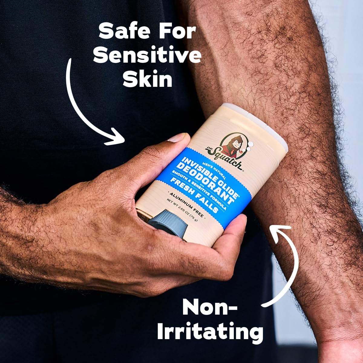 Dr. Squatch Invisible Glide Deodorant for Men – Aluminum-Free, Stain-Free (2-Pack)