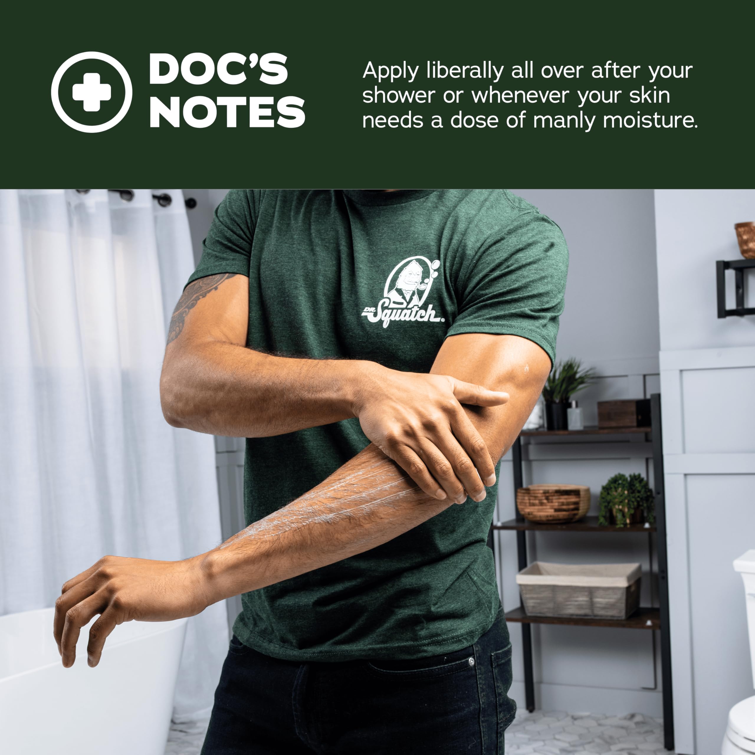 Dr. Squatch Pine Tar Hand & Body Lotion for Men – 24-Hour Moisturization (2-Pack)