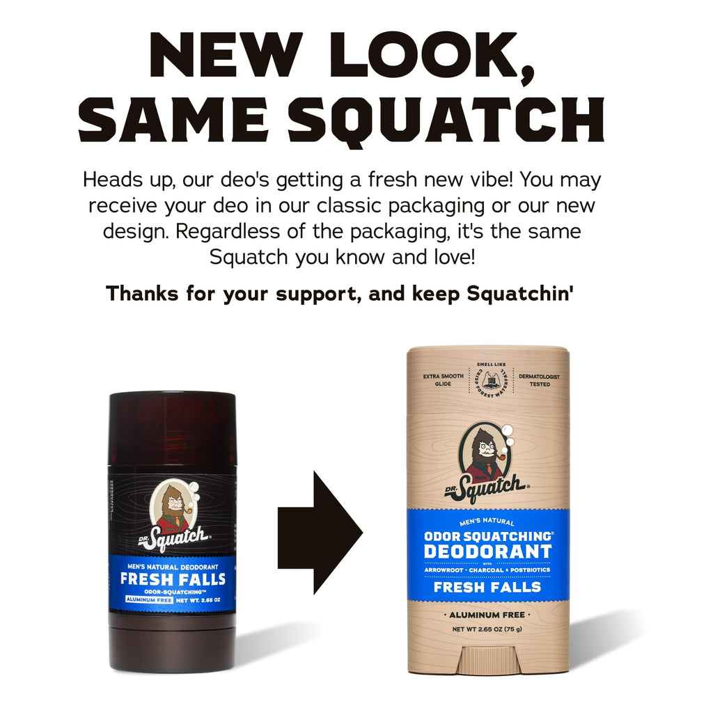 Dr. Squatch Manly Soap & Deodorant Variety Pack – Pine Tar & Alpine Sage (Aluminum-Free)
