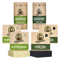 Dr. Squatch Manly Soap & Deodorant Variety Pack – Pine Tar & Alpine Sage (Aluminum-Free)