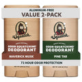 Dr. Squatch Natural Men's Deodorant – Aluminum-Free with Charcoal & Postbiotics, Maverick Musk + Pine Tar, 2.65oz Stick (2-Pack)