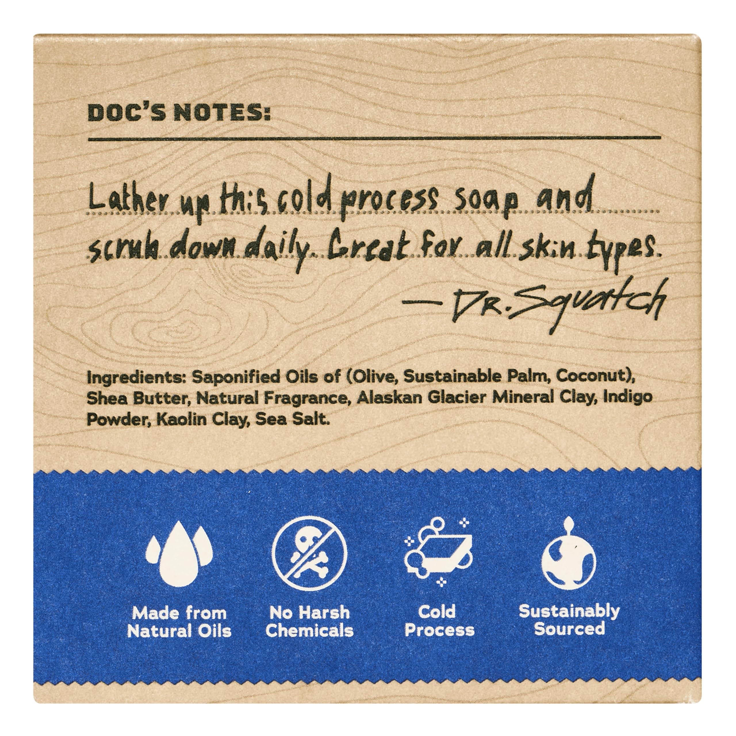 Dr. Squatch Fresh Falls Natural Men’s Bar Soap — Cold Process, 3-Pack Gift