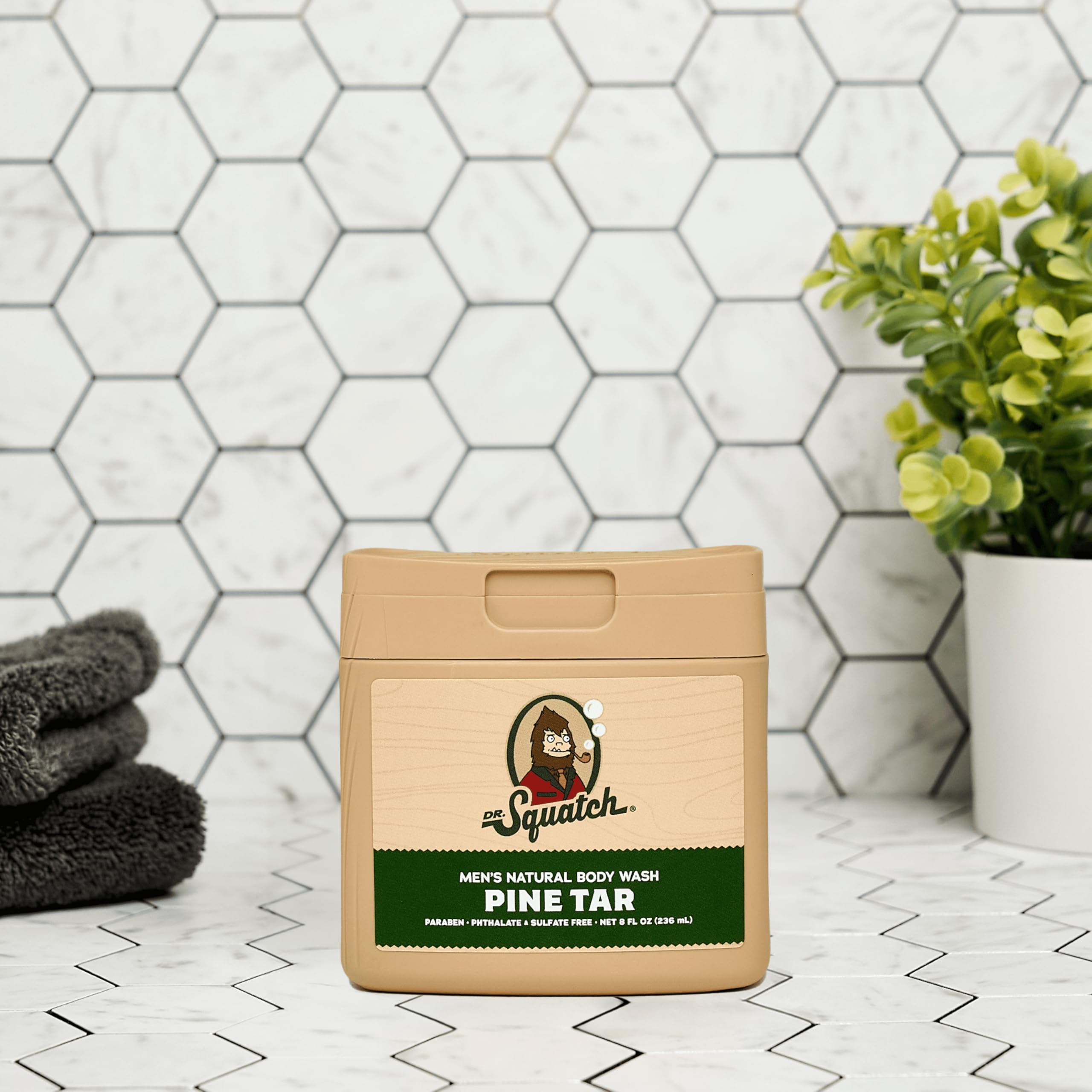 Dr. Squatch Pine Tar Body Wash & Deodorant Gift Set – 8 oz Wash + 2x 2.56 oz Deodorant (Aluminum-Free)