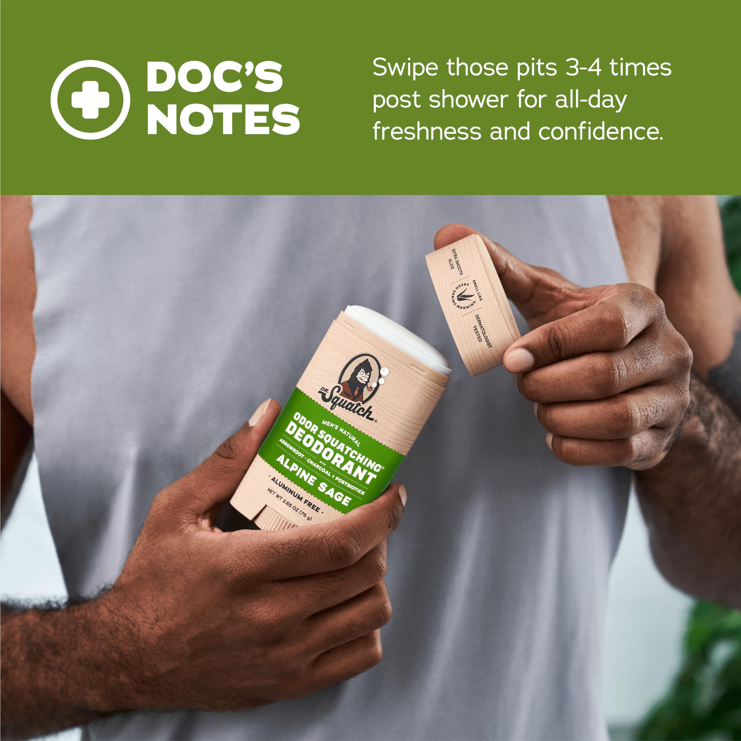 Dr. Squatch Manly Soap & Deodorant Variety Pack – Pine Tar & Alpine Sage (Aluminum-Free)