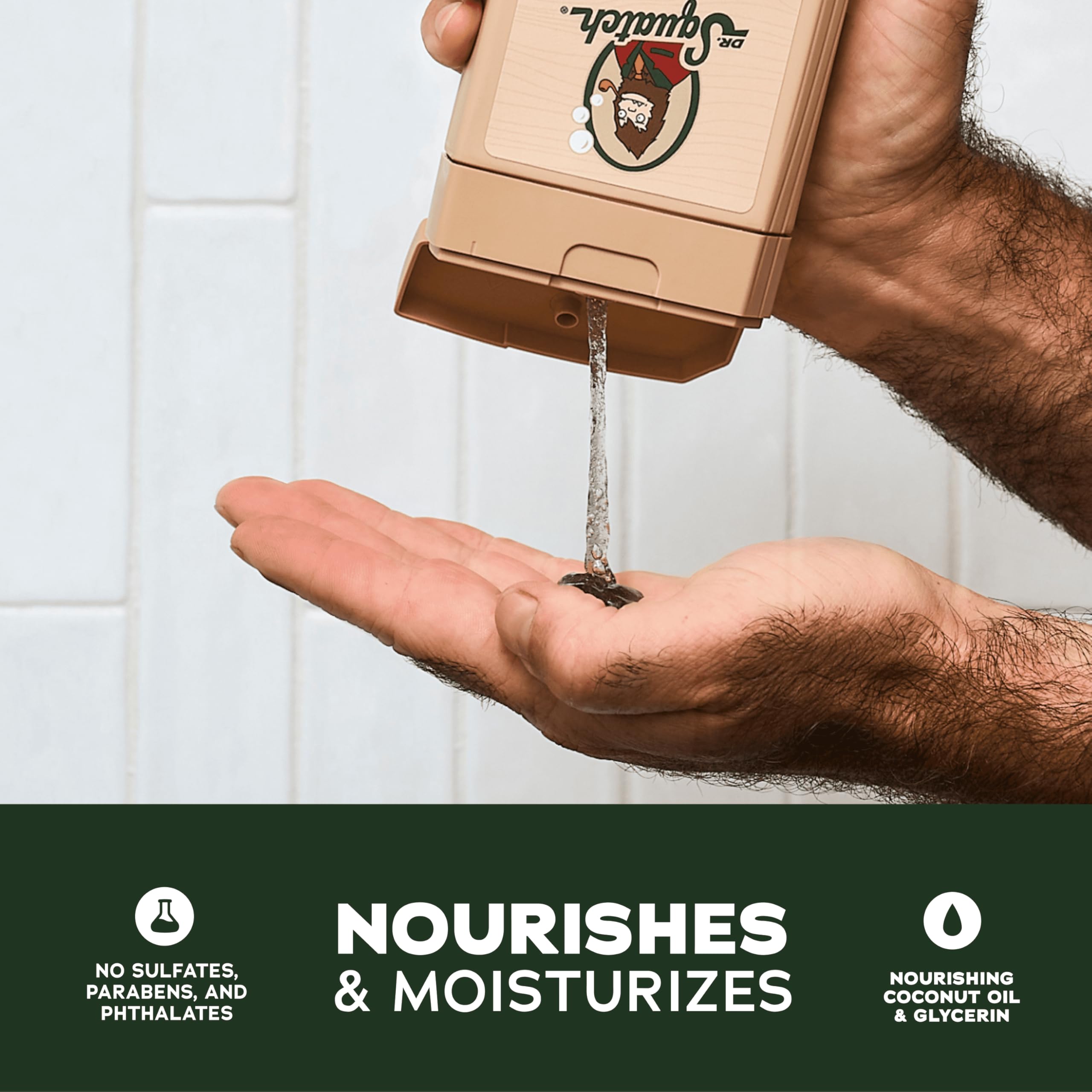 Dr. Squatch Pine Tar Body Wash & Deodorant Gift Set – 8 oz Wash + 2x 2.56 oz Deodorant (Aluminum-Free)