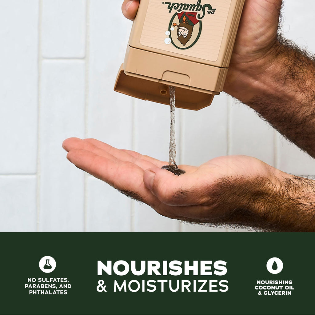 Dr. Squatch Pine Tar Coconut Castaway Body Wash for Men – 2-Pack, 14 oz