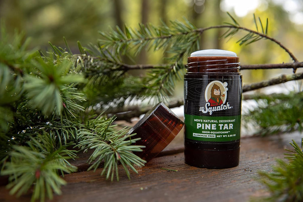 Dr. Squatch Pine Tar Natural Deodorant for Men – Aluminum-Free 2-Pack (2.65 oz Each)