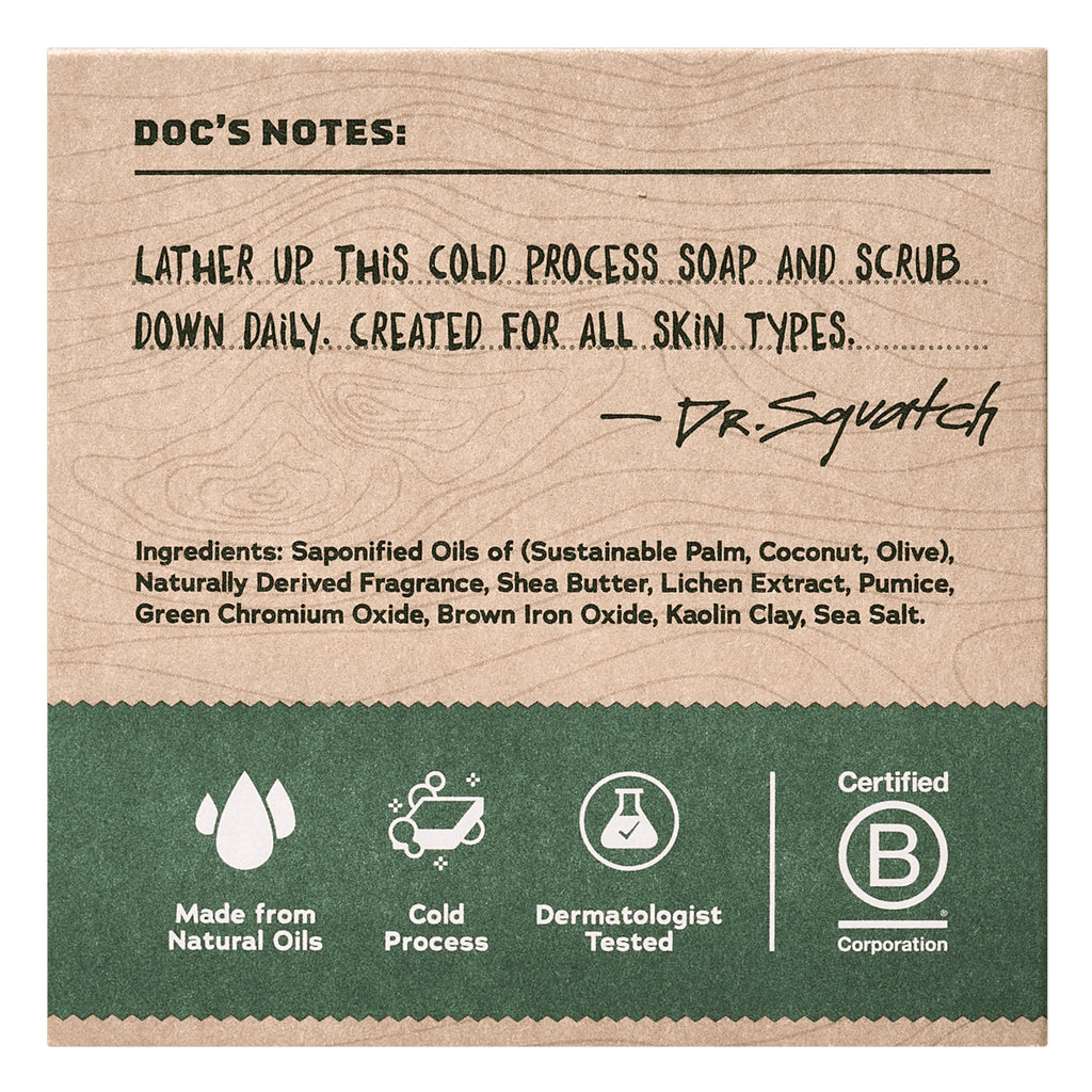 Dr. Squatch Sierra Storm Cold Process Bar Soap – 3-Pack, Natural Oils, Gift for Men
