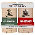 Dr. Squatch Sierra Storm Aluminum-Free Deodorant – Charcoal & Postbiotics, 72-Hour Odor Protection, 2.65oz Stick (3-Pack)
