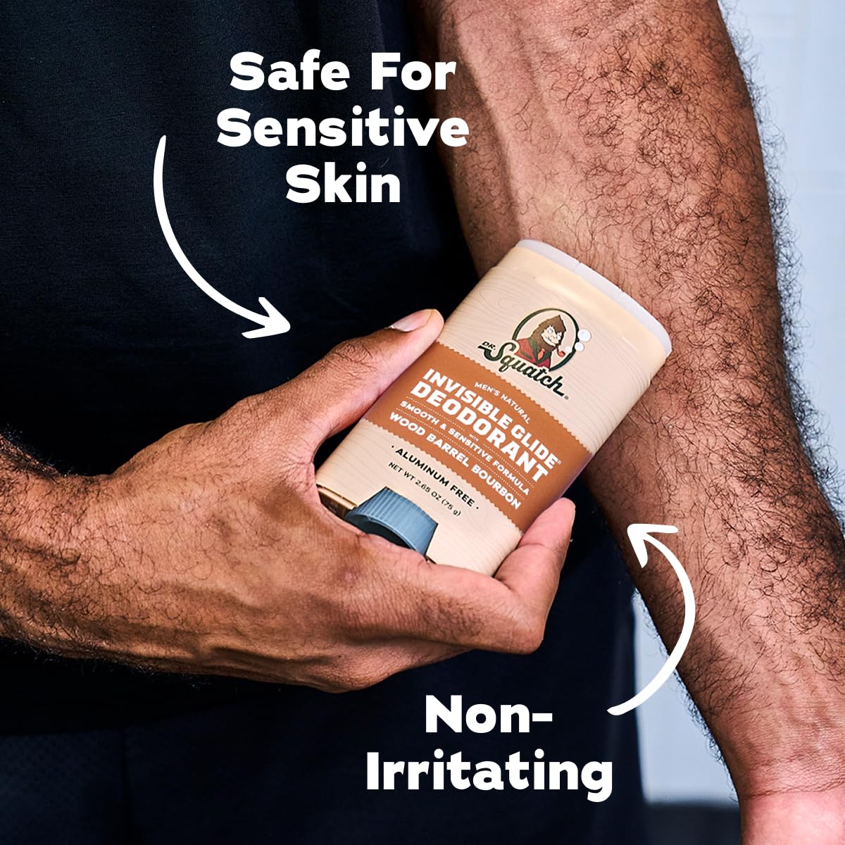 Dr. Squatch Invisible Glide Aluminum-Free Deodorant for Men – Wood Barrel Bourbon + Rainforest Rapids (2-Pack)