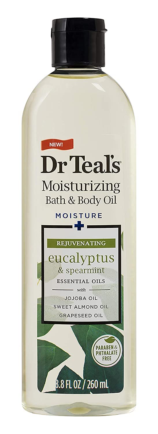 Dr Teal's Bath & Body Oil Variety Gift Set (2 Pack, 8.8oz Each) – Lavender & Eucalyptus Spearmint