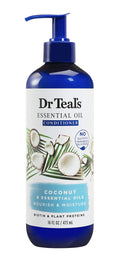 Dr Teal's Coconut Nourish & Moisture Essential Oil Conditioner – Sulfate Free, 16 Fl Oz