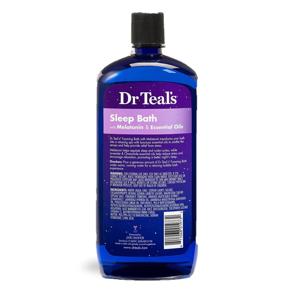 Dr Teal's Foaming Bath Variety Gift Set – Melatonin Sleep Bath & Coconut Oil (68 oz total)
