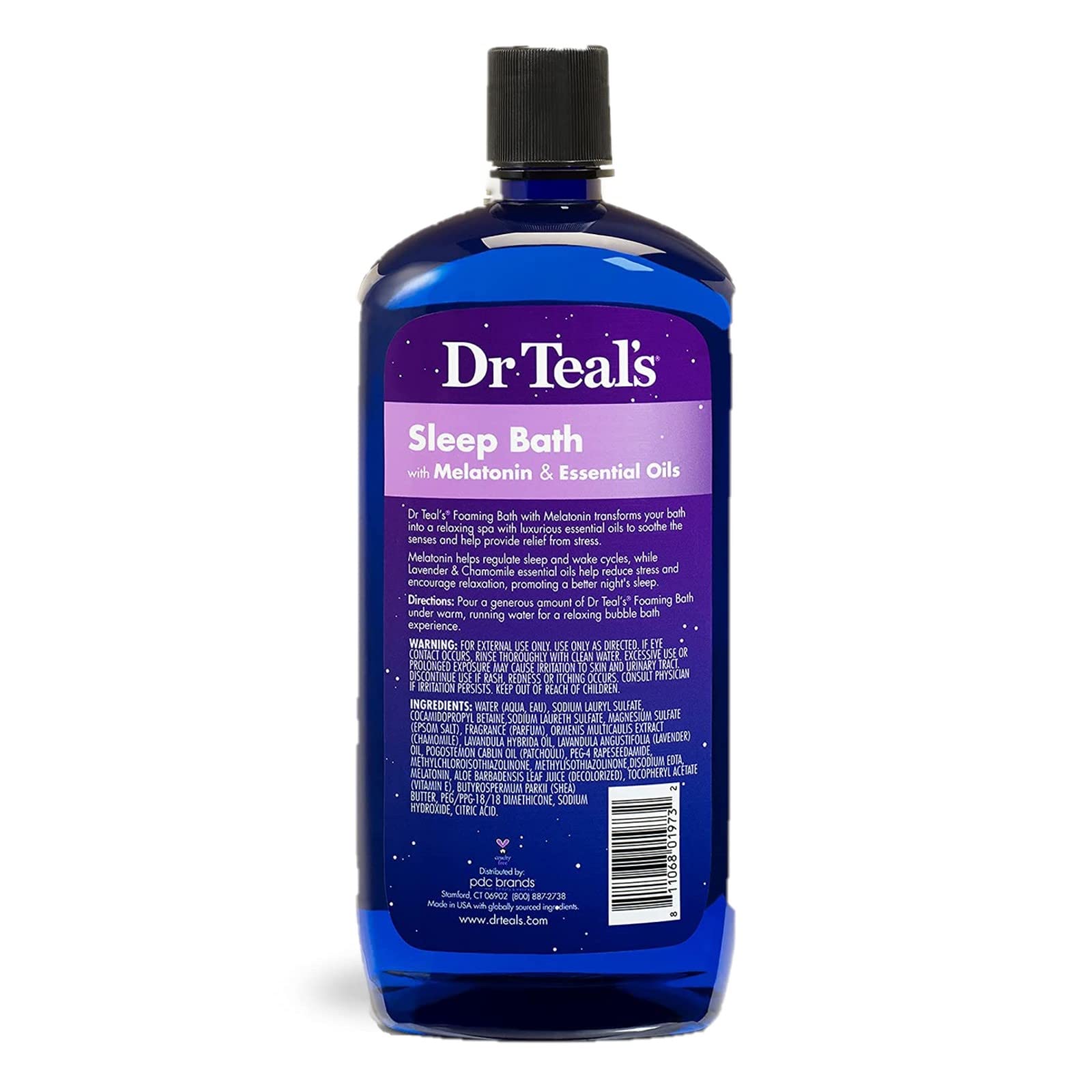 Dr Teal's Foaming Bath Variety Gift Set – Melatonin Sleep Bath & Coconut Oil (68 oz total)