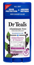 Dr Teal's Deodorant Elderberry & Vitamin D2 – Aluminum-Free, 2.65 oz