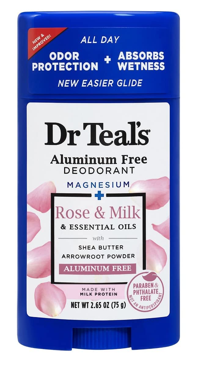 Dr Teal's Deodorant Variety Gift Set (2 Pack) – Vanilla Lavender & Rose & Milk, 2.65 oz Each