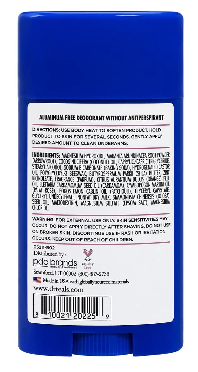 Dr Teal's Deodorant Variety Gift Set (2 Pack) – Vanilla Lavender & Rose & Milk, 2.65 oz Each