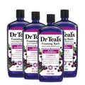 Dr Teal's Foaming Bath with Pure Epsom Salt, Black Elderberry & Vitamin D — 34 oz (Pack of 4)